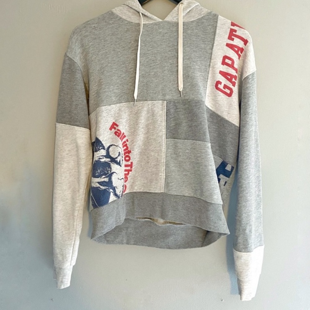 Gap Patchwork Hoodie Size Small - image 1